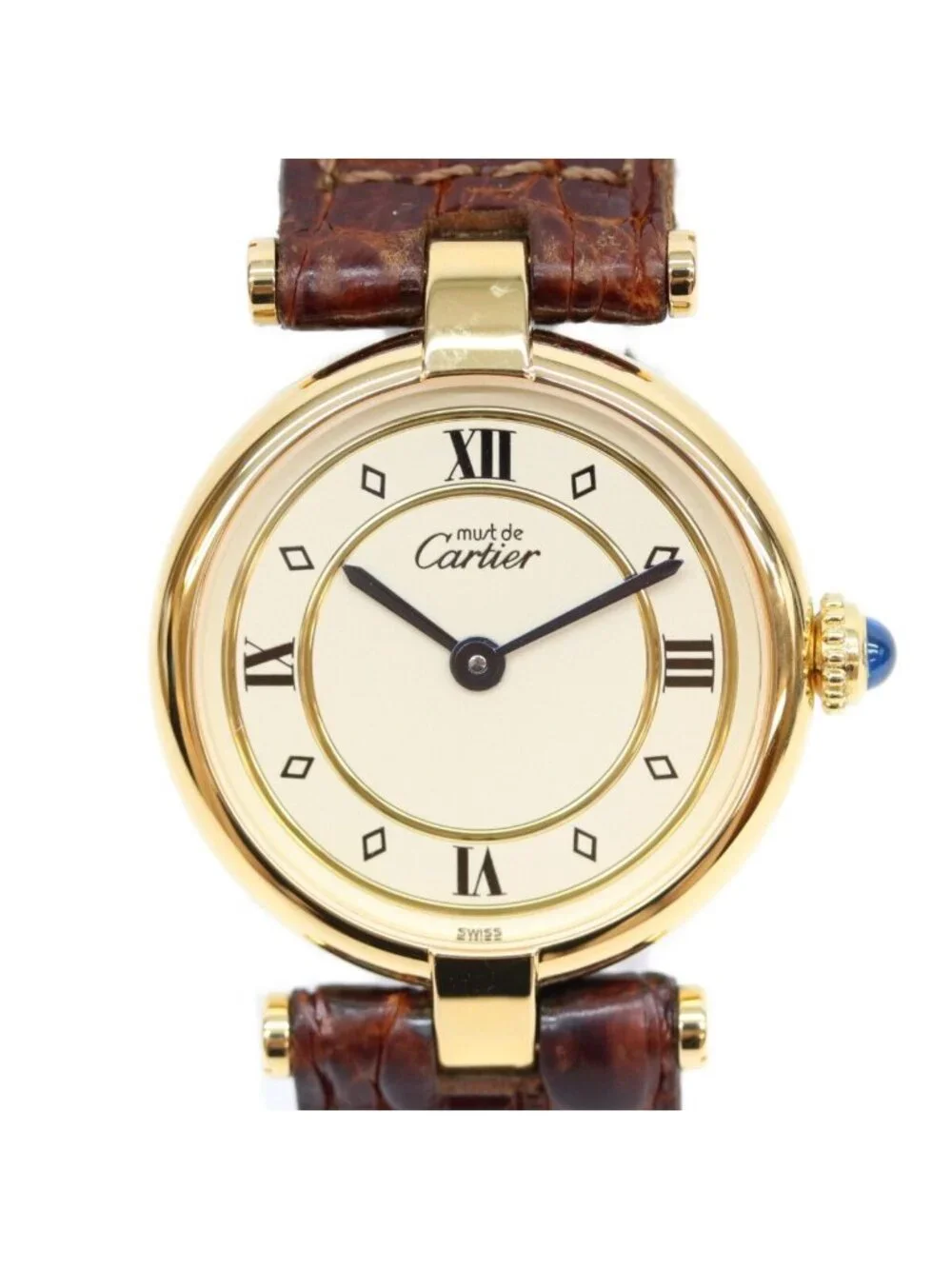 Cartier Must Vendome SM Vermeil Roman Dial Watch